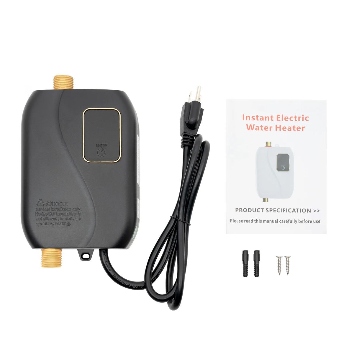 110V 3000W Mini Instant Electric Tankless Water Heater with LCD Digital Display N747045