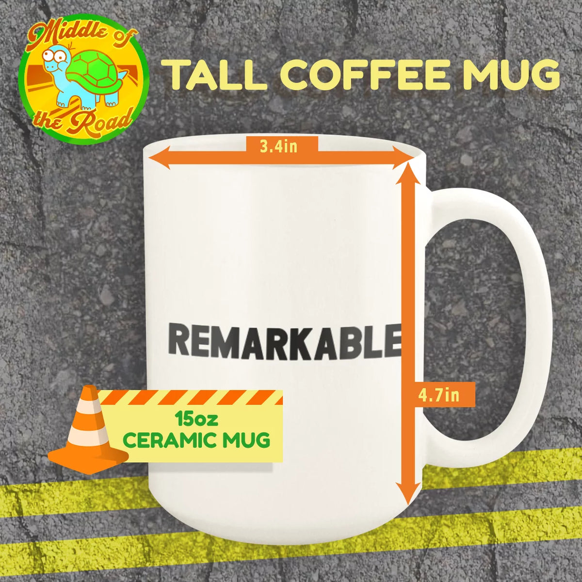 White Ceramic 15oz Mug R476