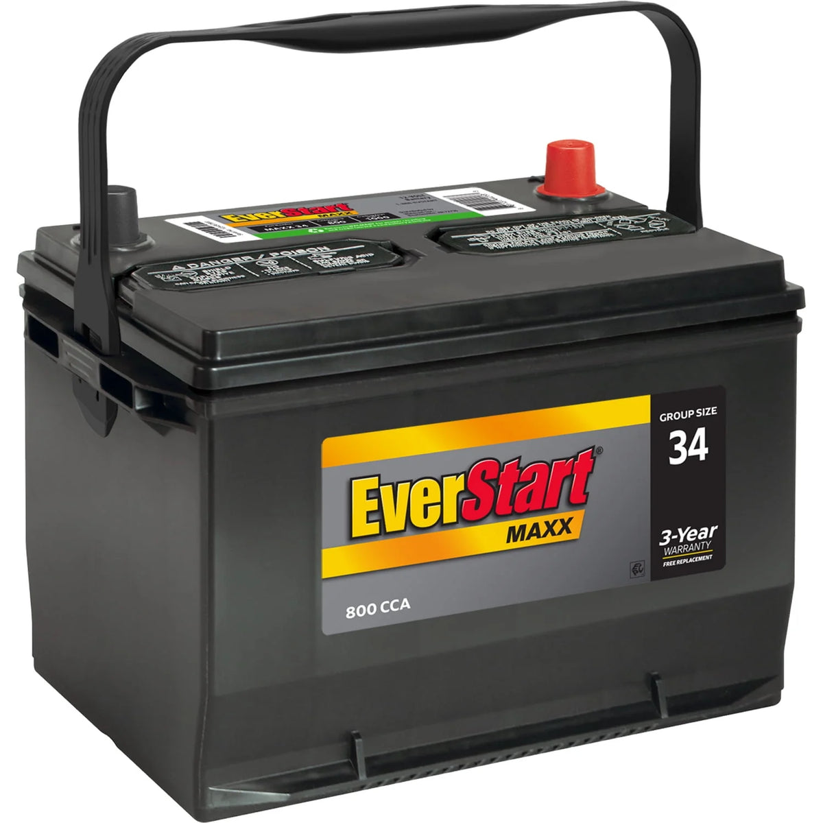 Lead Acid Automotive Battery Group Size 34 12 Volt 800 CCA L793895