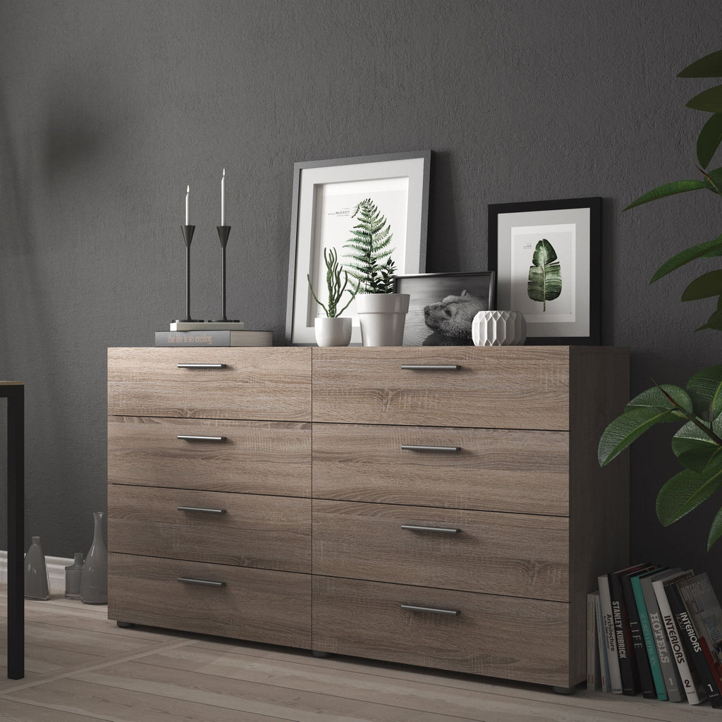 White 8 Drawer Double Dresser N95116