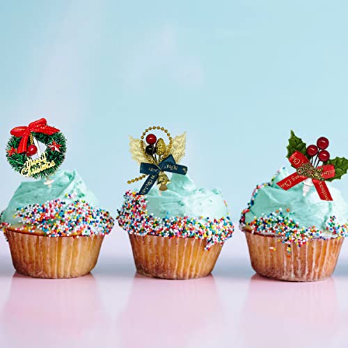 24pcs Christmas Cake Toppers O624