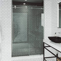 Frameless Sliding Shower Door in Stainless Steel with Clear Glass X794997