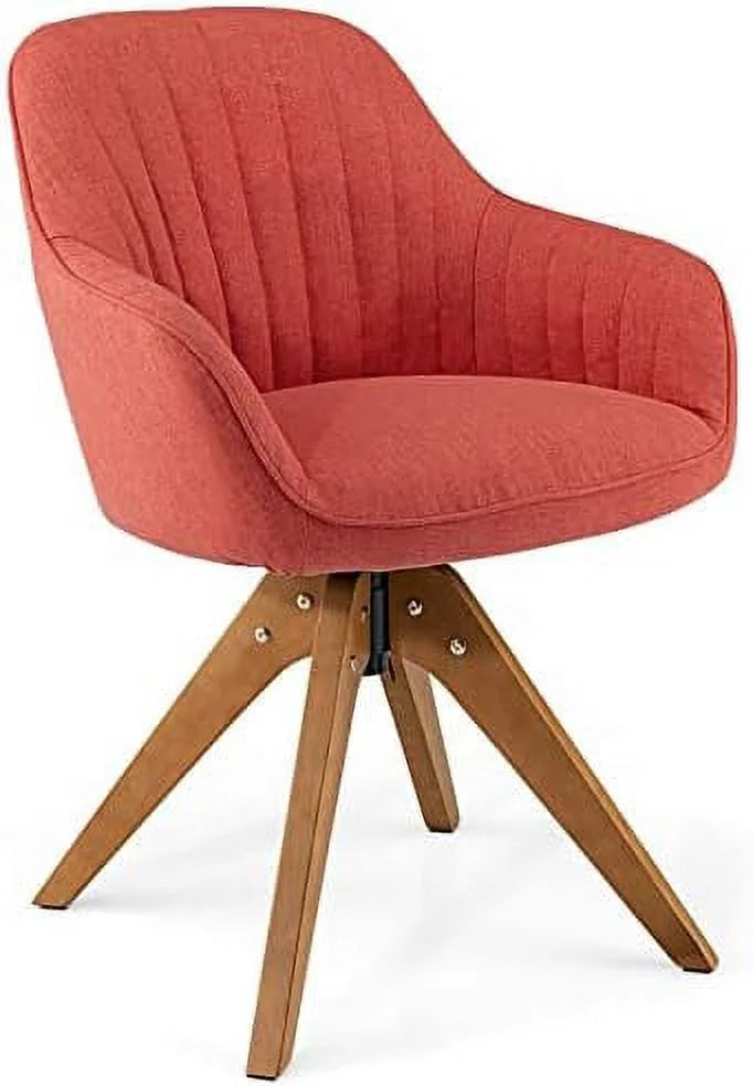 Mid Century Linen Fabric Swivel Desk Chair K16557