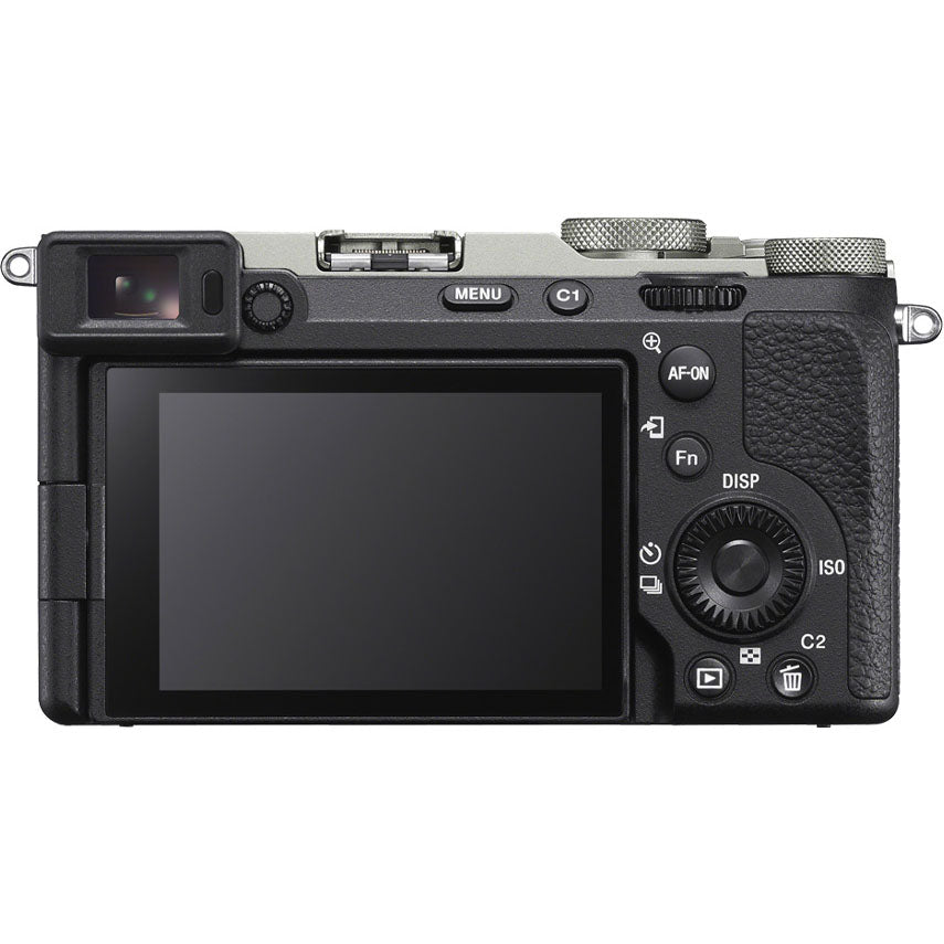 Silver Full Frame Mirrorless Interchangeable Lens Hybrid Camera Body with Photography Bag Case, Extra Battery, Charger, Tripod I885