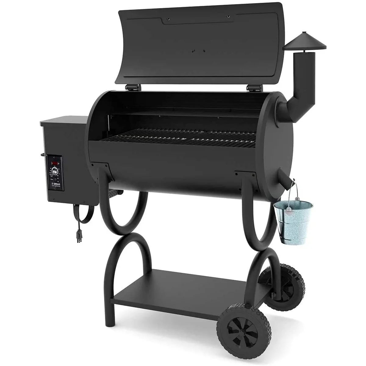 Wood Pellet Grill & Smoker 8-in-1 with Automatic Temperature Control H388
