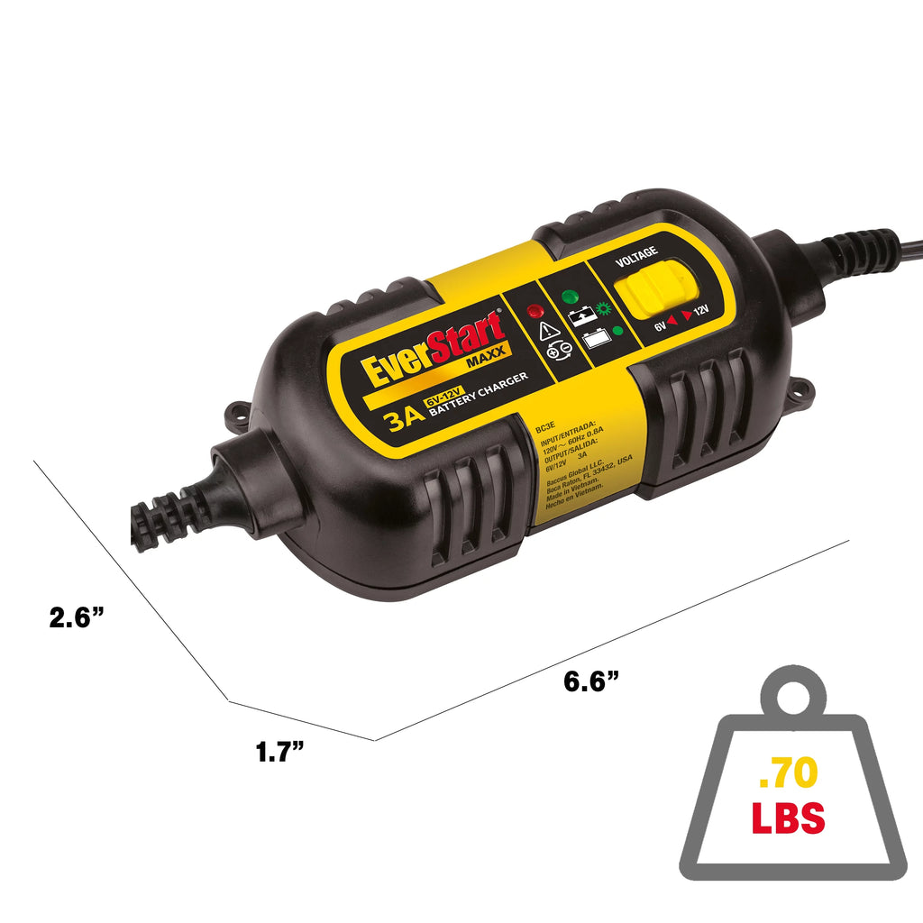 3 Amp 6V/12V Automotive Battery Charger F80572