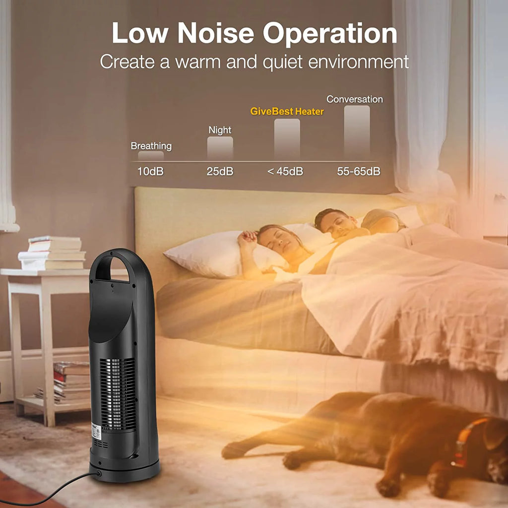22" Electric Oscillating Tower Space Heater with Thermostat, Remote, Timer, 1500W P483146