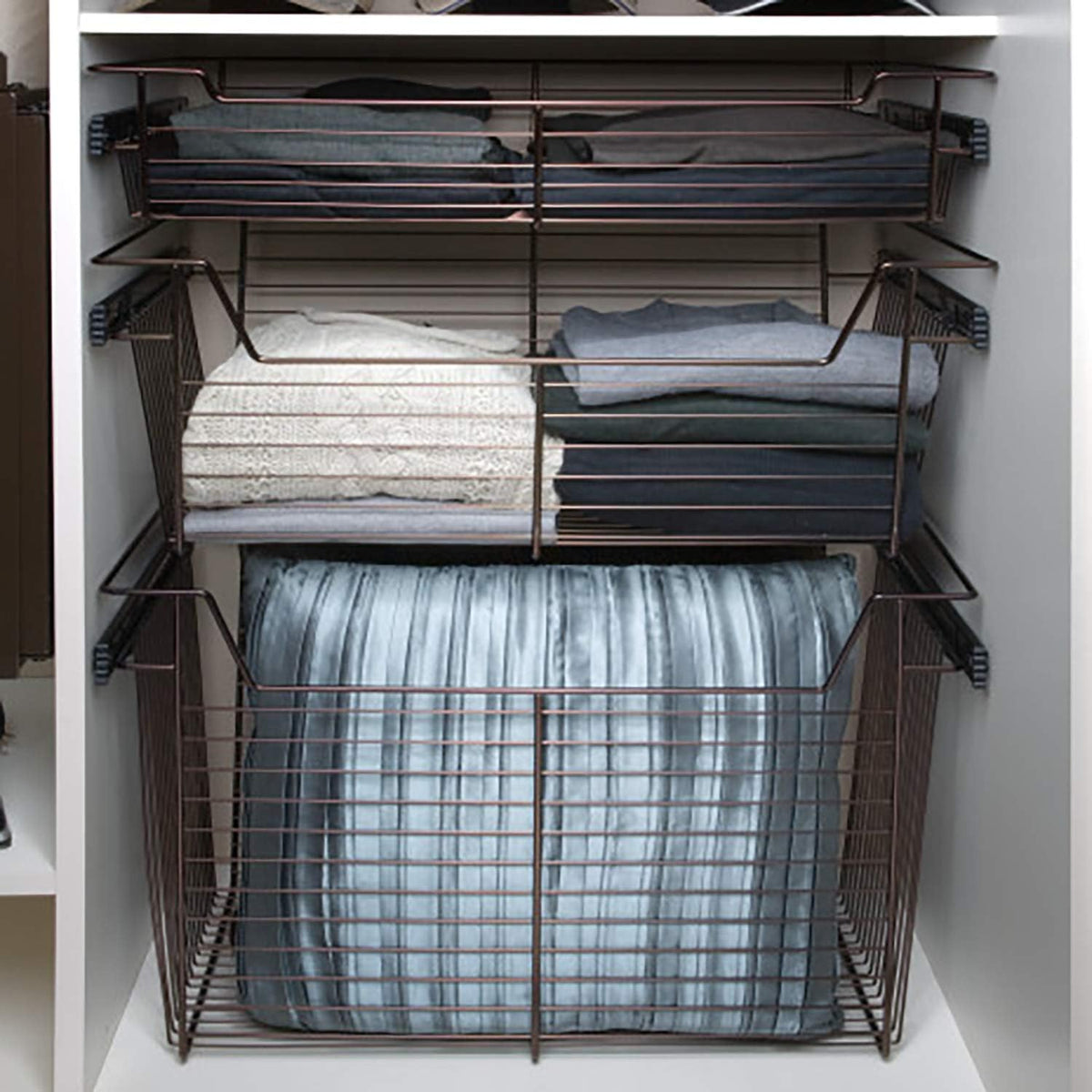 Bronze Wire Pullout Storage Basket for Cabinet F8575