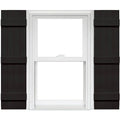 4 Board and Batten Joined Vinyl Shutters (1 Pair) - 14 x 63 Black L8699