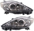 Black Housing Headlight Pair for Mazda 5 2008 2009 F909414