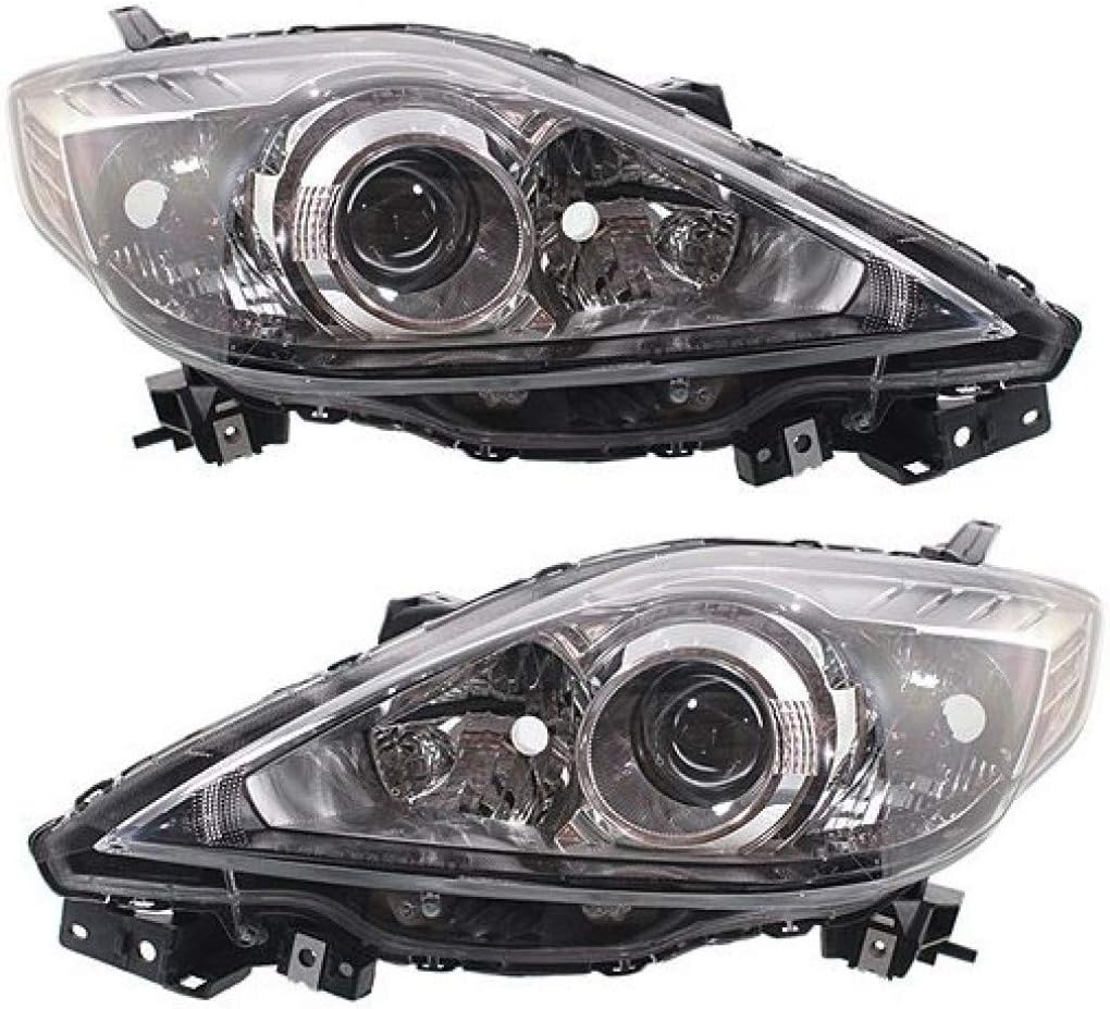 Black Housing Headlight Pair for Mazda 5 2008 2009 F909414