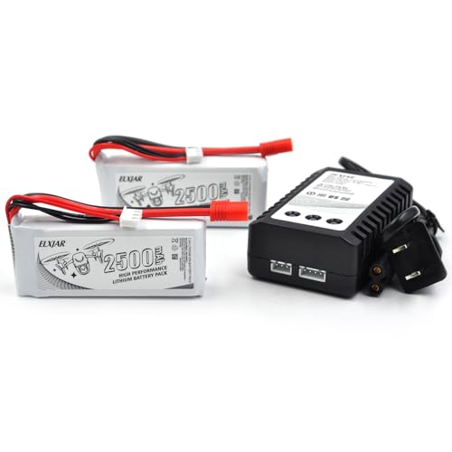 7.4V 2500mAh LiPo Battery with Banana Connector and B3 Charger J49739