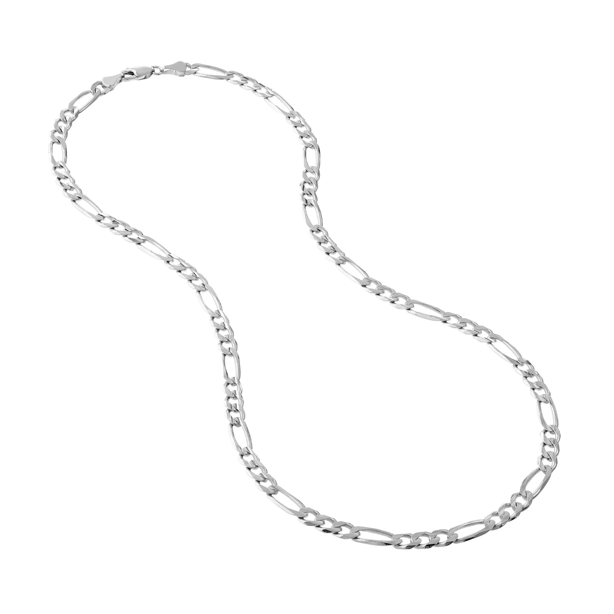 14K White Gold 20" 5.80mm Figaro Chain Necklace U683406