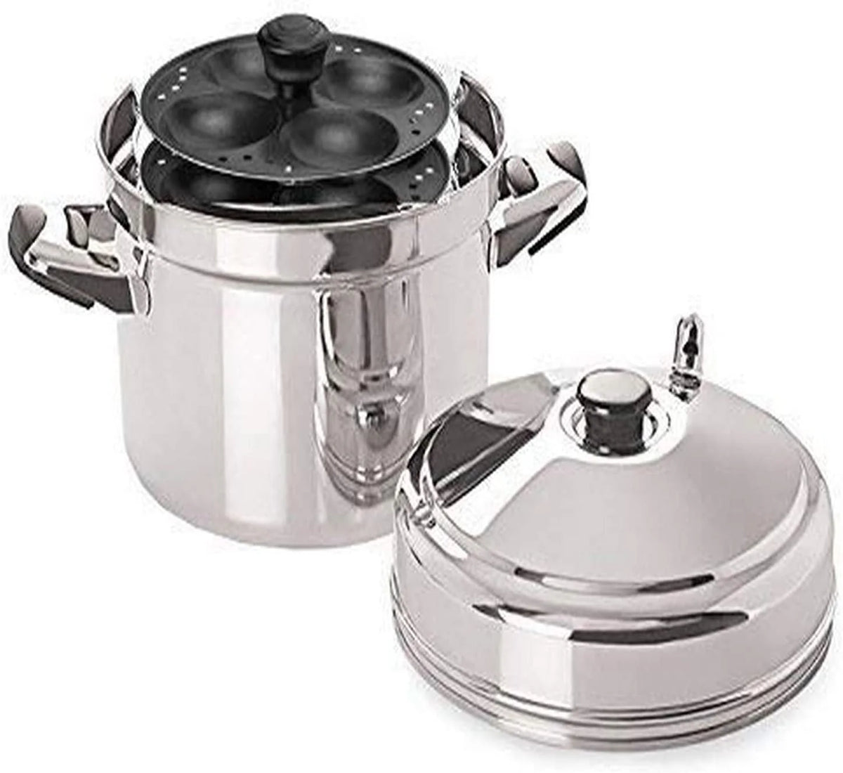 Stainless Steel Idli Cooker with Non-Stick 5-Rack Idly Stand I5136