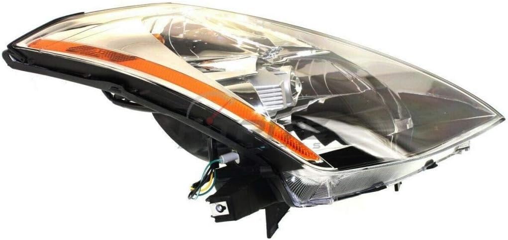 Passenger Side Halogen Headlight Assembly for Nissan 350Z 2003 2004 2005 R9101