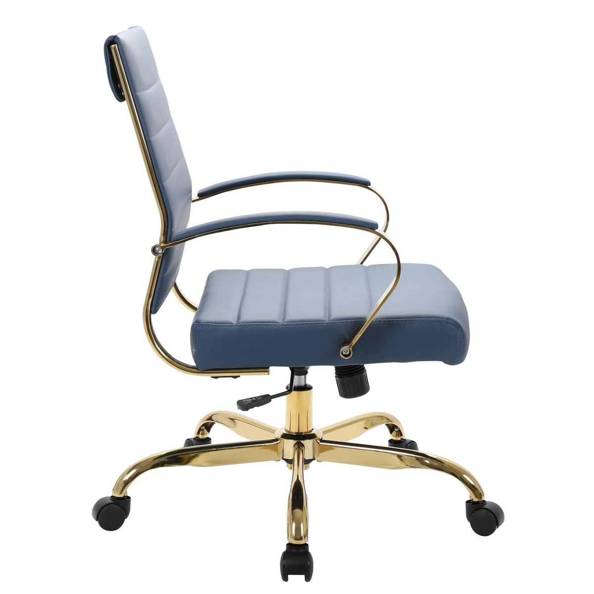 Leather Office Chair With Gold Frame S946115
