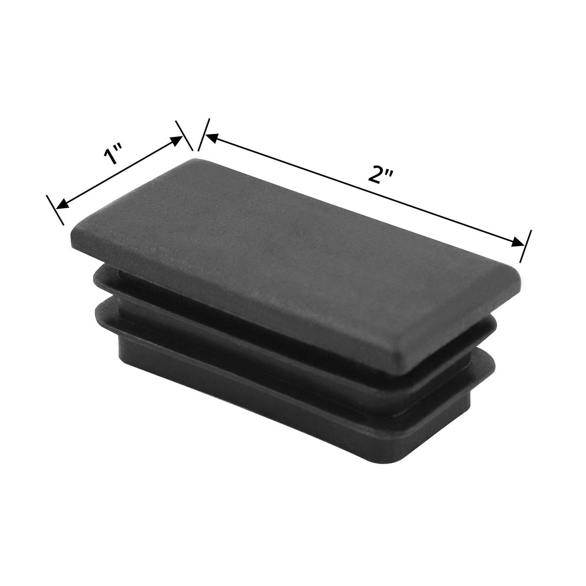 10 PCS Black Plastic Plug End Cap O695