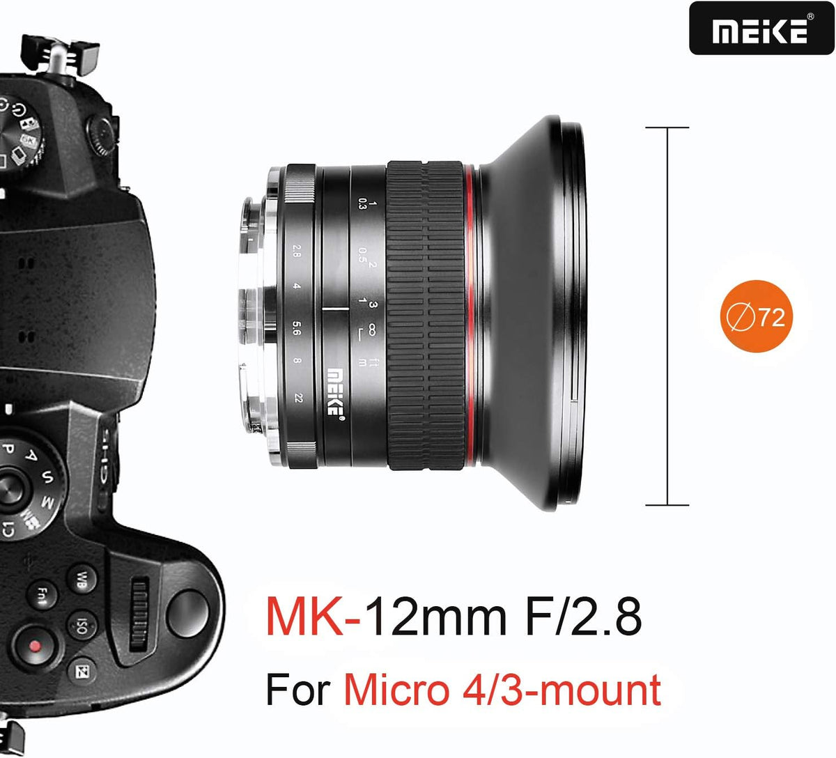 12mm f/2.8 Ultra Wide Angle Manual Fixed Lens for MFT Micro Four Thirds Mirrorless Camera Z25885